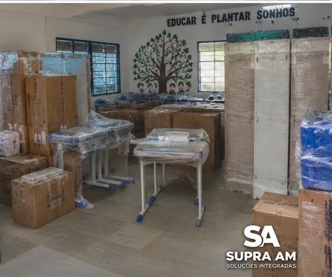 Sala de Recursos montada e em uso